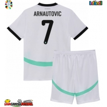 Camisa de Futebol Áustria Marko Arnautovic #7 Equipamento Secundário Infantil Europeu 2024 Manga Curta (+ Calças curtas)